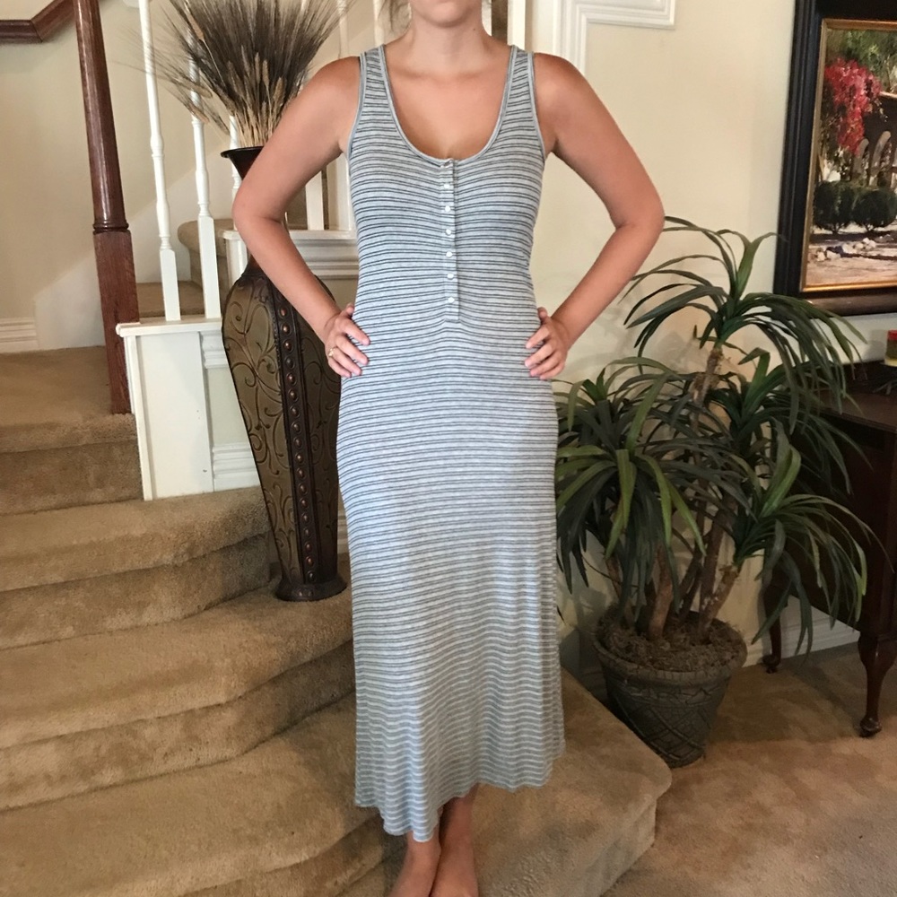 Athleta Striped Ribbed Maxi